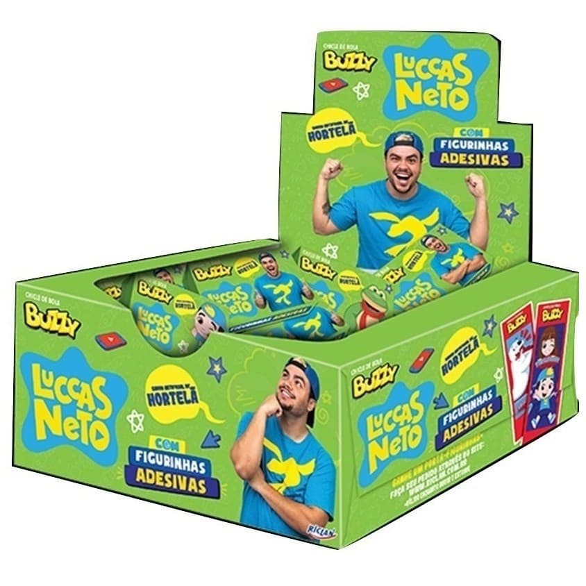 Chiclete Luccas Neto Hortelã C/90 Unidades Buzzy