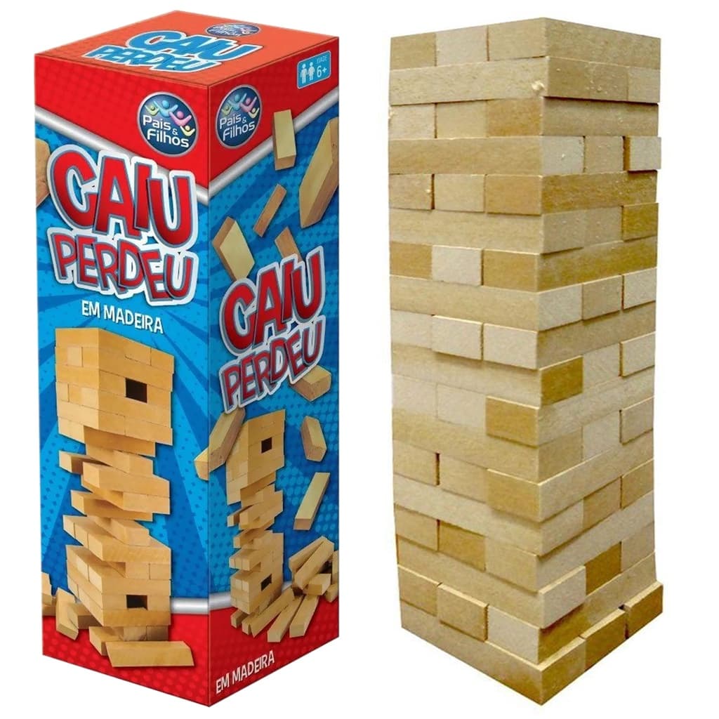 Jogo Torre Equilíbrio De Mesa Caiu Perdeu Em Madeira Mdf
