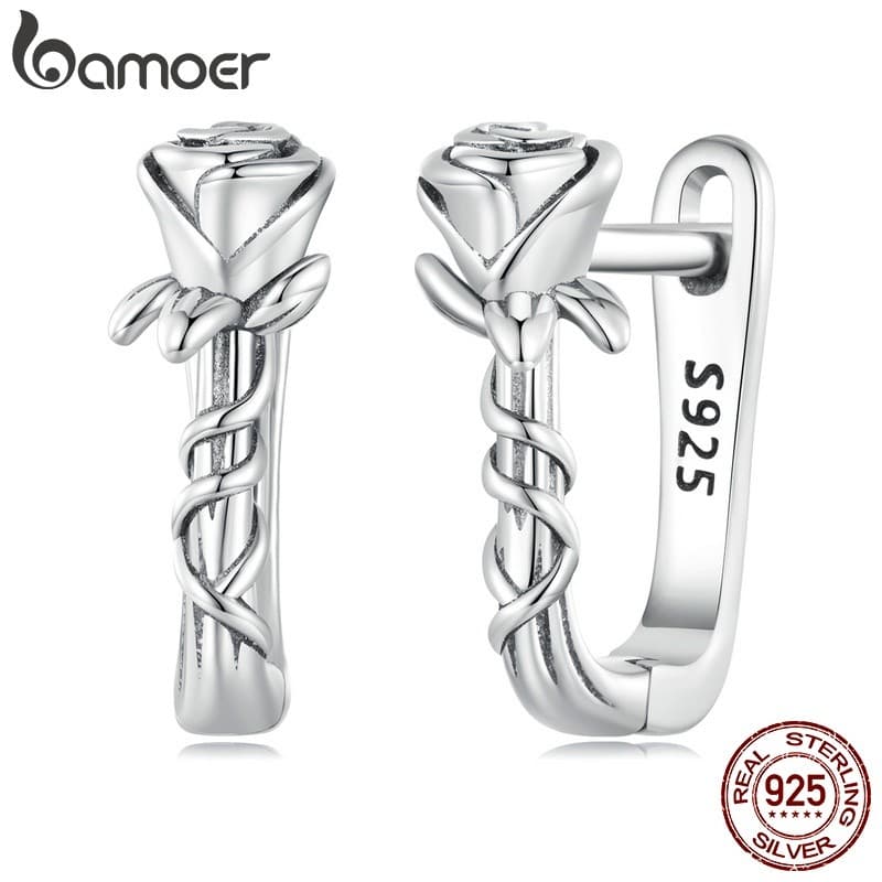 Brinco Bamoer De Prata Esterlina 925 Bijuteria Fashion Para Meninas