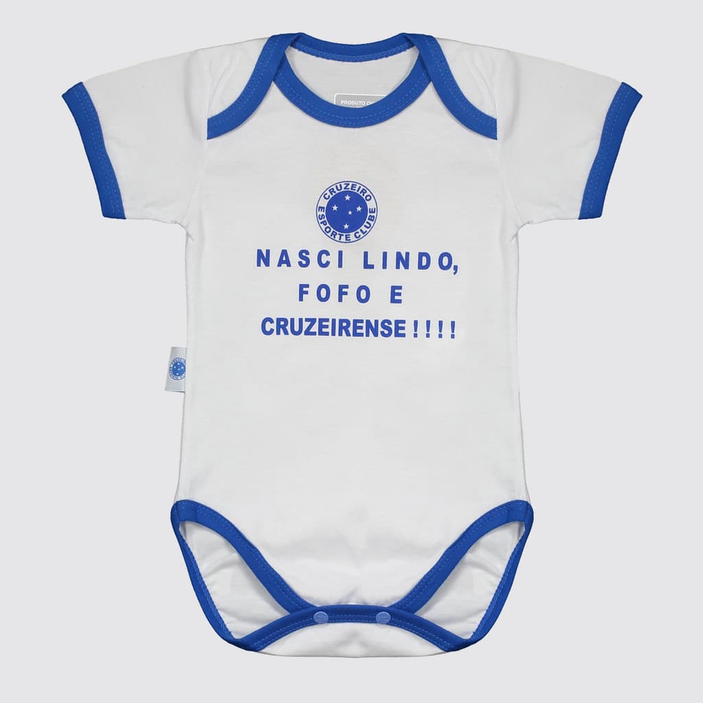 Body Cruzeiro Nasci Lindo Infantil Branco